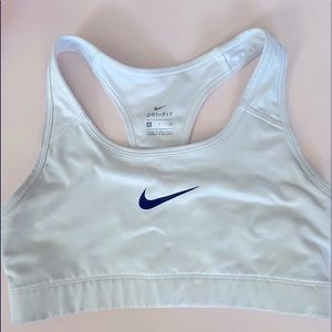 White Nike sports bra, size small